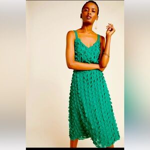 Anthropologie Eva Franco Floral Textured Midi Dress